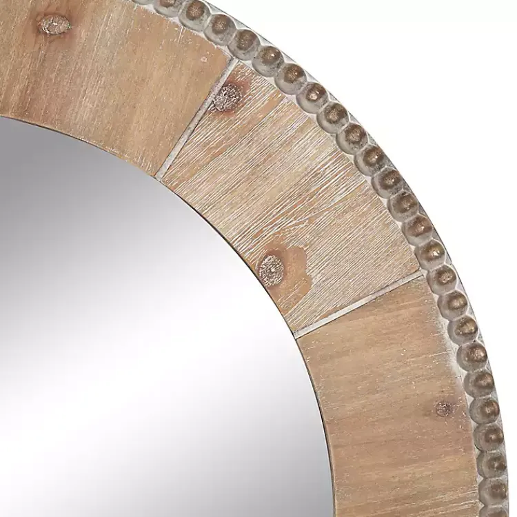 Kirklands Home Round Natural Calona Wood Wall Mirror Sale