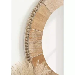 Kirklands Home Round Natural Calona Wood Wall Mirror Sale