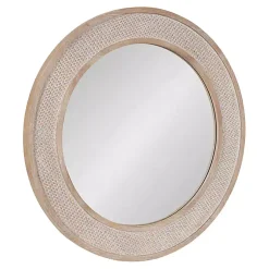Kirklands Home Round Natural Rattan Wall Mirror New
