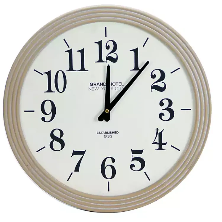 Kirklands Home Round Natural Reed Frame Wall Clock Sale