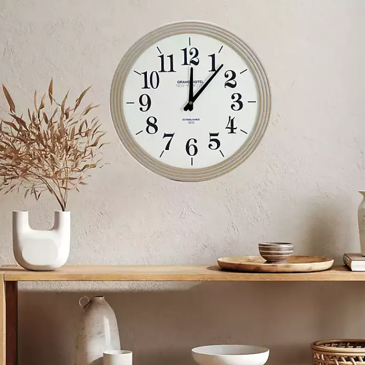 Kirklands Home Round Natural Reed Frame Wall Clock Sale