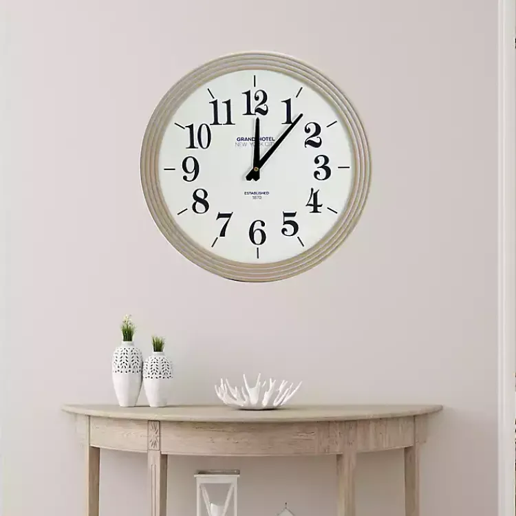 Kirklands Home Round Natural Reed Frame Wall Clock Sale