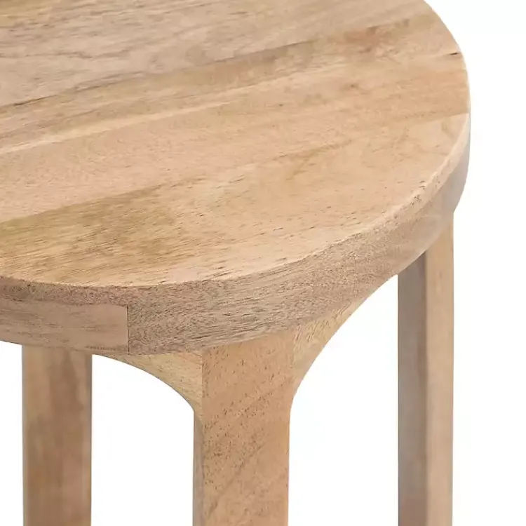 Kirklands Home Round Natural Wood Dani Accent Table Tan Best