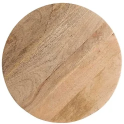 Kirklands Home Round Natural Wood Dani Accent Table Tan Best