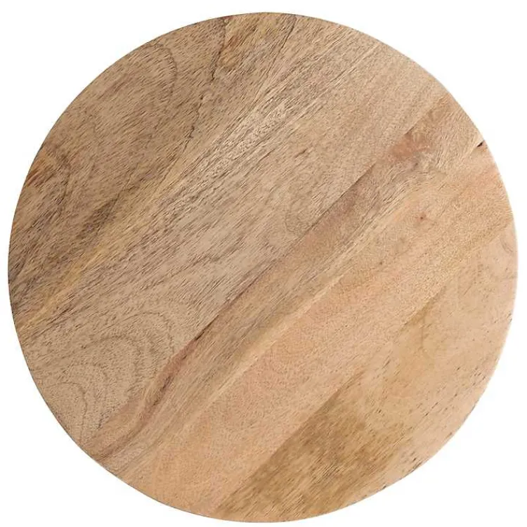 Kirklands Home Round Natural Wood Dani Accent Table Tan Best
