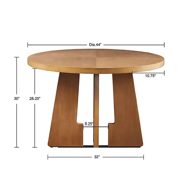 Kirklands Home Round Pecan Wood Kenny Dining Table Brown Sale