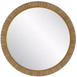 Kirklands Home Round Rattan Wall Mirror Outlet