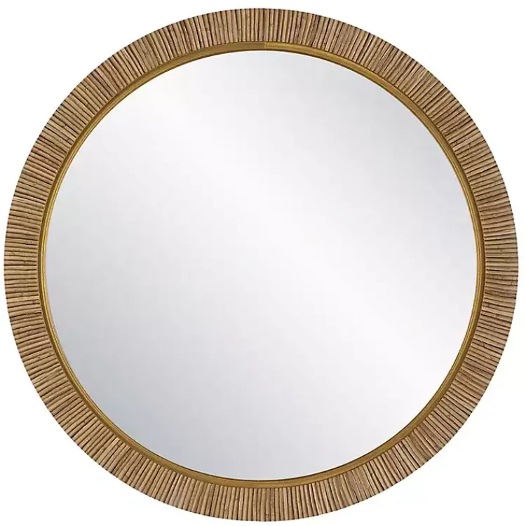 Kirklands Home Round Rattan Wall Mirror Outlet