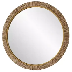 Kirklands Home Round Rattan Wall Mirror Outlet