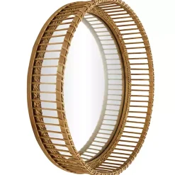 Kirklands Home Round Seagrass and Bamboo Wall Mirror Online