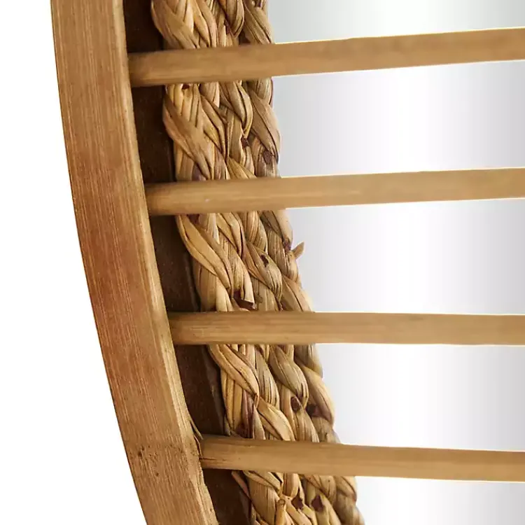 Kirklands Home Round Seagrass and Bamboo Wall Mirror Online