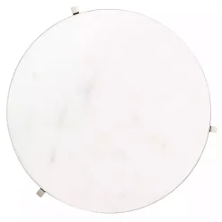 Kirklands Home Round Aguilar Accent Table Silver New