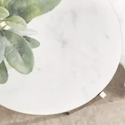 Kirklands Home Round Aguilar Accent Table Silver New