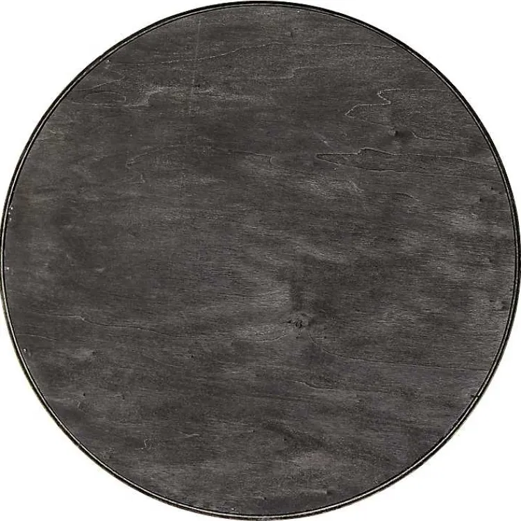 Halloween>Kirklands Home Round Spooky Season Wood Tray Black