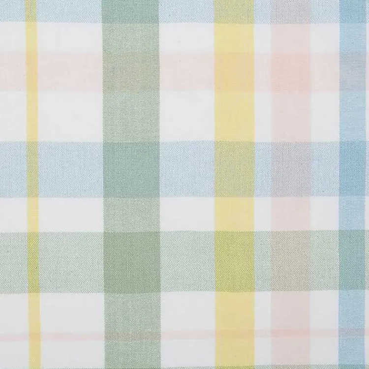 Kirklands Home Round Sweet Spring Plaid Tablecloth, 70 in. Multi Discount