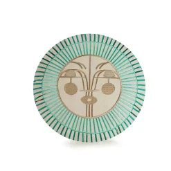 Pillows>Kirklands Home Round Teal Sunshine Face Pillow