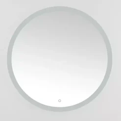 Kirklands Home Round Whit LED Wall Mirror Clearance