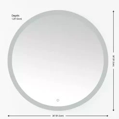 Kirklands Home Round Whit LED Wall Mirror Clearance
