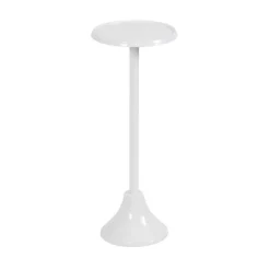 Kirklands Home Round Metal Layla Accent Table White New