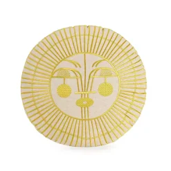 Pillows>Kirklands Home Round Yellow Sunshine Face Pillow