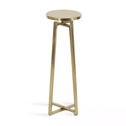 Kirklands Home Round Zia Metal Accent Table Gold Discount