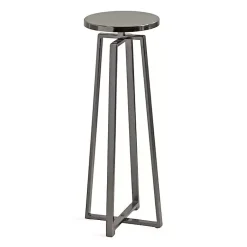 Kirklands Home Round Zia Pewter Metal Accent Table Gray Online
