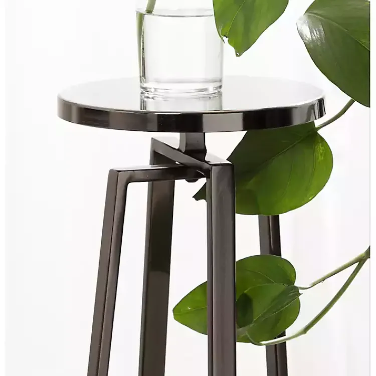 Kirklands Home Round Zia Pewter Metal Accent Table Gray Online