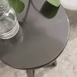 Kirklands Home Round Zia Pewter Metal Accent Table Gray Online