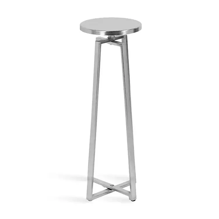 Kirklands Home Round Zia Metal Accent Table Silver Hot