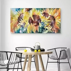 Kirklands Home Row of Sun Light Canvas Art Print Multi