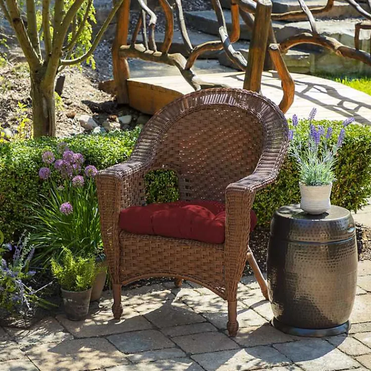 Kirklands Home Ruby Leala 2-pc. Outdoor Wicker Chair Cushion Set Red Discount