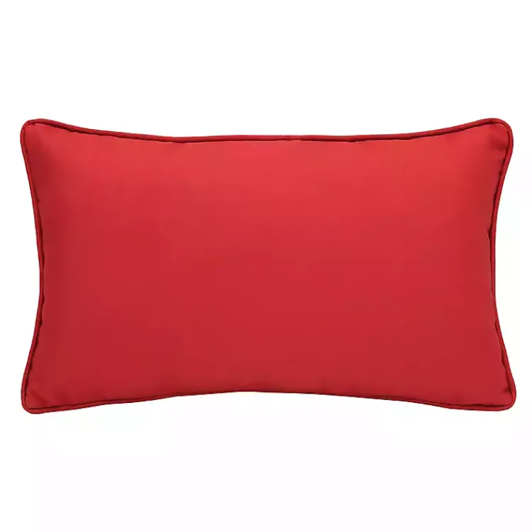 Kirklands Home Ruby Outdoor Lumbar Pillow Red Online