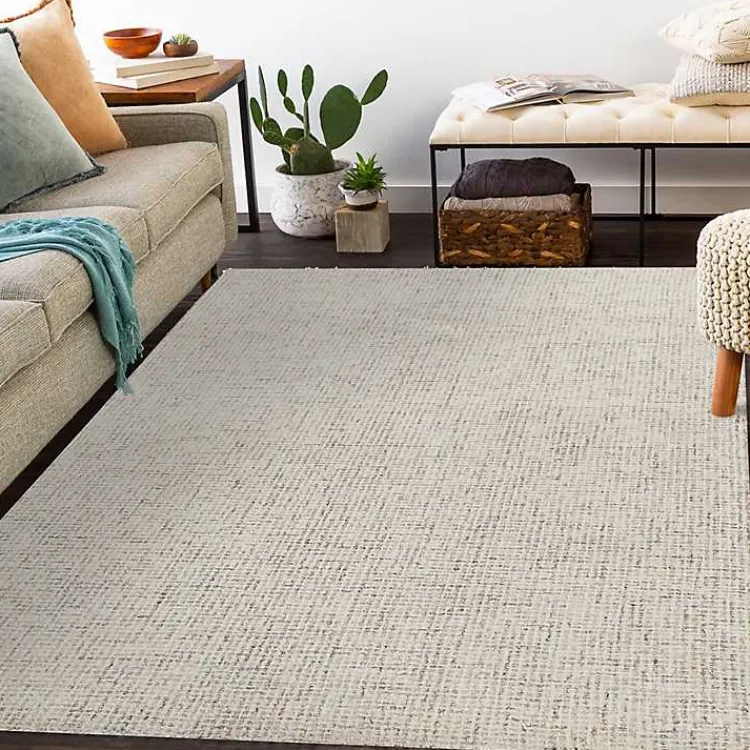 Kirklands Home Rust & Beige Geometric Wool Area Rug Tan Discount