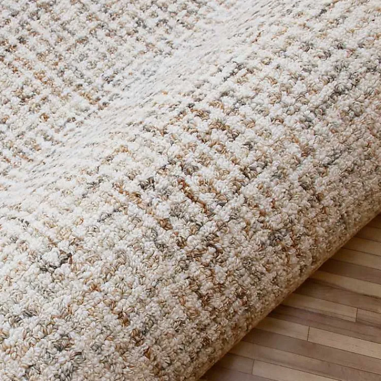 Kirklands Home Rust & Beige Geometric Wool Area Rug Tan Discount