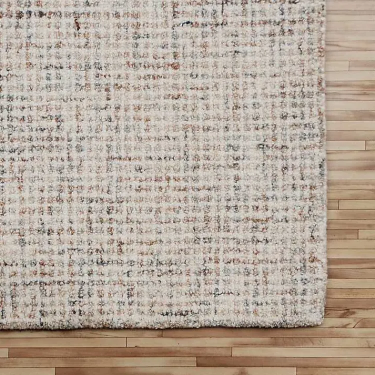 Kirklands Home Rust & Beige Geometric Wool Area Rug Tan Discount