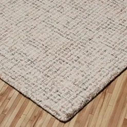 Kirklands Home Rust & Beige Geometric Wool Area Rug Tan Discount
