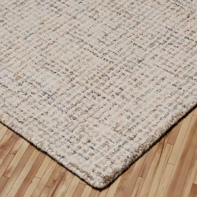 Kirklands Home Rust & Beige Geometric Wool Area Rug Tan Discount