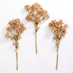 Stems & Bouquets>Kirklands Home Rust Cymbidium Stems, Set of 3 Orange