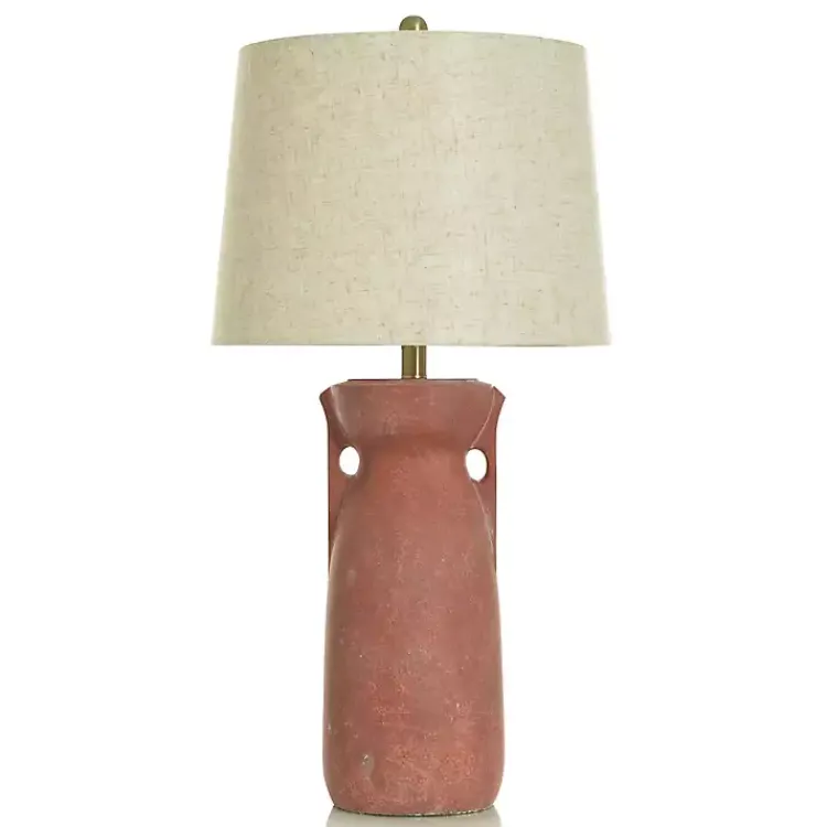 Kirklands Home Rust Textured Cement Table Lamp Orange Outlet