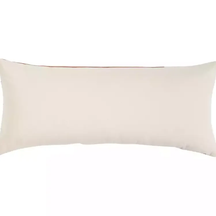 Pillows>Kirklands Home Rust Velvet Colorblock Lumbar Pillow
