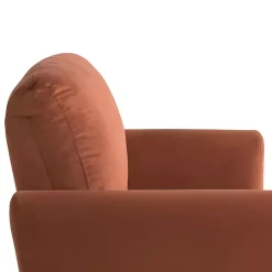 Kirklands Home Rust Velvet Upholstered Knox Accent Chair Orange Discount