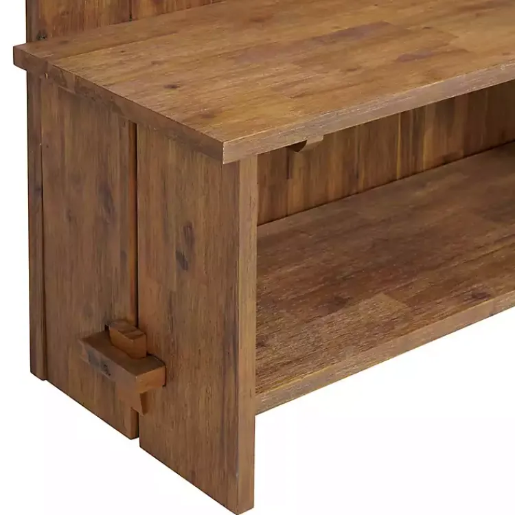 Kirklands Home Rustic Acacia Wood Hall Tree Sale