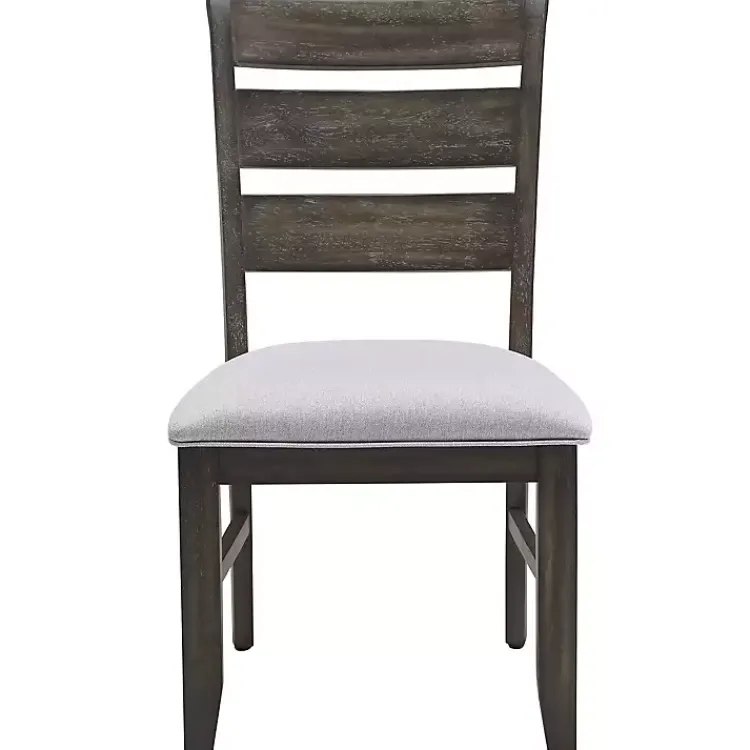 Kirklands Home Rustic Brown Slat Back Dining Chairs, Set of 2 Gray Best