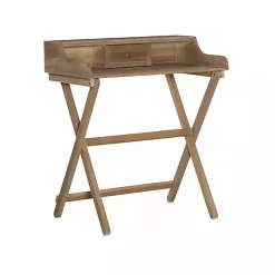 Kirklands Home Rustic Wooden Folding Desk Brown Outlet