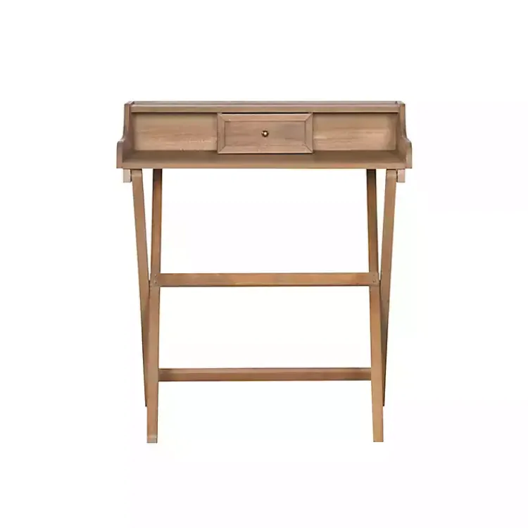 Kirklands Home Rustic Wooden Folding Desk Brown Outlet