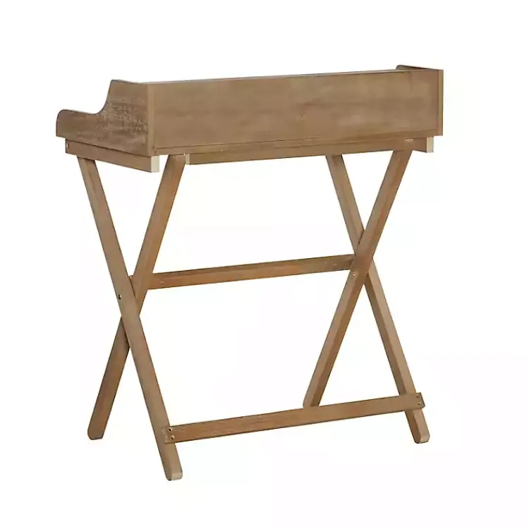Kirklands Home Rustic Wooden Folding Desk Brown Outlet