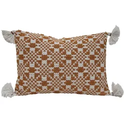 Kirklands Home Rustic Cross Stitch Outdoor Lumbar Pillow Hot