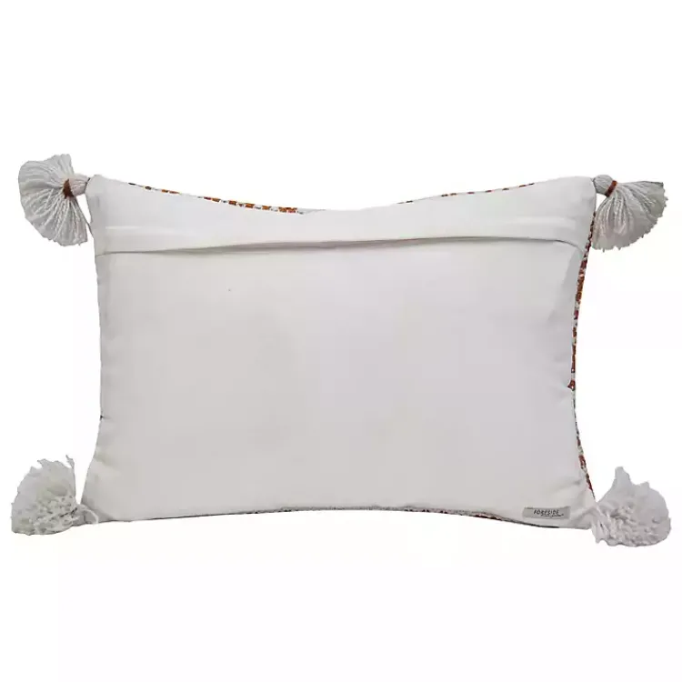 Kirklands Home Rustic Cross Stitch Outdoor Lumbar Pillow Hot