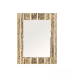 Kirklands Home Rustic Driftwood Striped Wall Mirror New