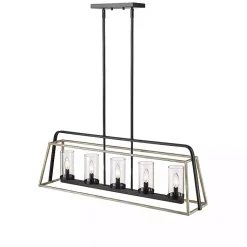 Kirklands Home Rustic Gray and Black Open Chandelier Hot